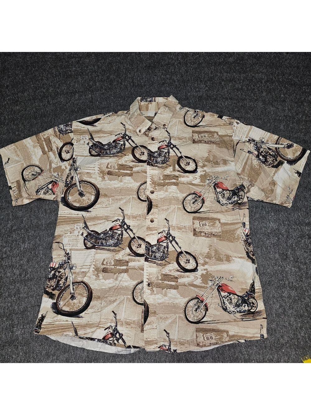 Clearwater Outfitters Route 66 Motorcycle Shirt Large